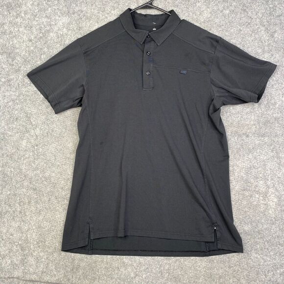 Arcteryx Captive S/S Polo Shirt Mens Large Black Outdoor Performance Gorp - Picture 1 of 9